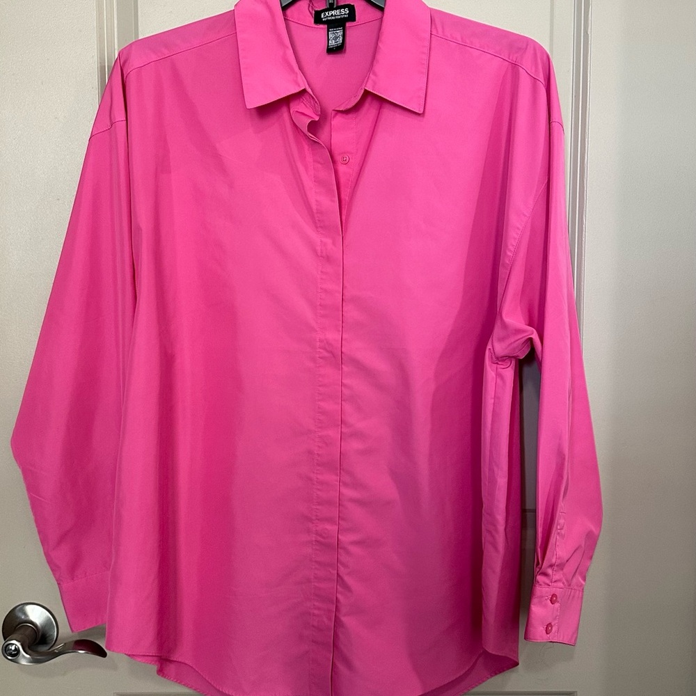 Express Pink Button-Up Shirt